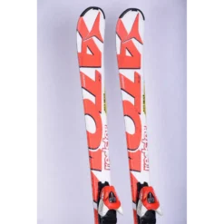 Kinder Ski's ATOMIC REDSTER, WHITE, Piste Rocker, Handmade + Atomic XTE 7 Red/white