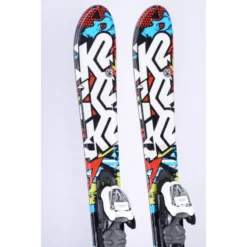 Kinder Ski's K2 INDY, Directional Taper, Composite Core, Cap Sidewalls, Partial Twintip + Marker 4.5 White