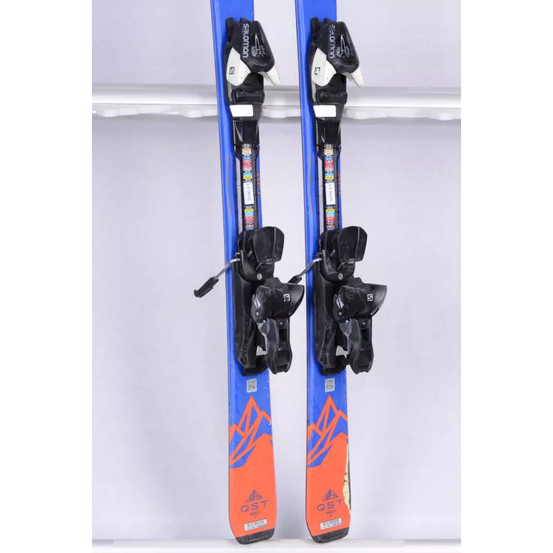 Kinder Ski's SALOMON QST MAX JR 2019, Blue/orange + Salomon L7 4 Kinder Ski's SALOMON QST MAX JR 2019, Blue/orange + Salomon L7 - Afbeelding 2