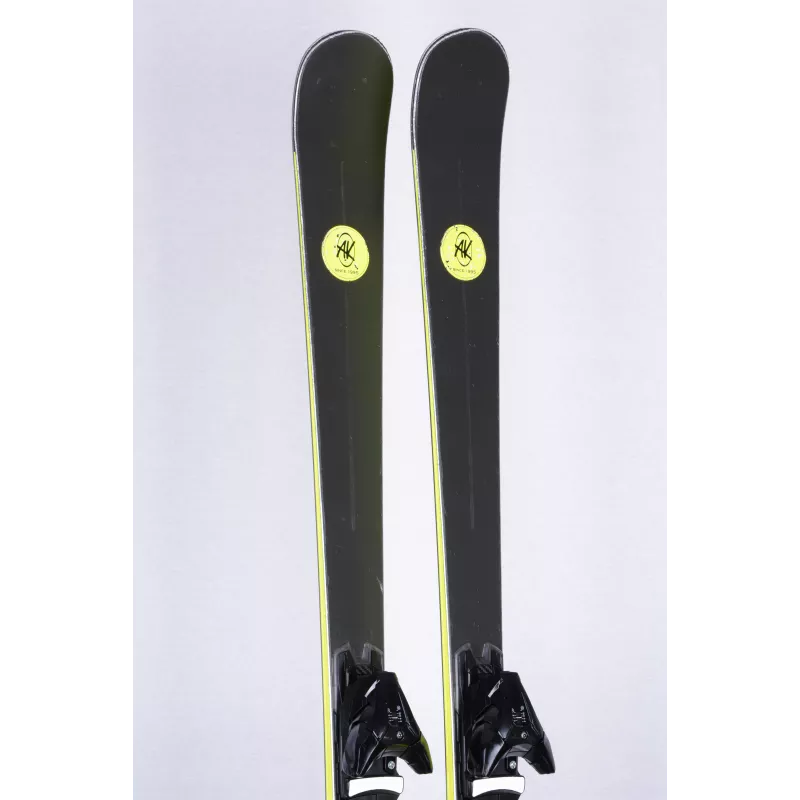 Ski's AK SKI Yellow 2019, Woodcore, Titan, Carbon, ELASTAC, SWISS Handmade + AK 12 ( TOP Staat ) 3 Ski's AK SKI Yellow 2019, Woodcore, Titan, Carbon, ELASTAC, SWISS Handmade + AK 12 ( TOP Staat )
